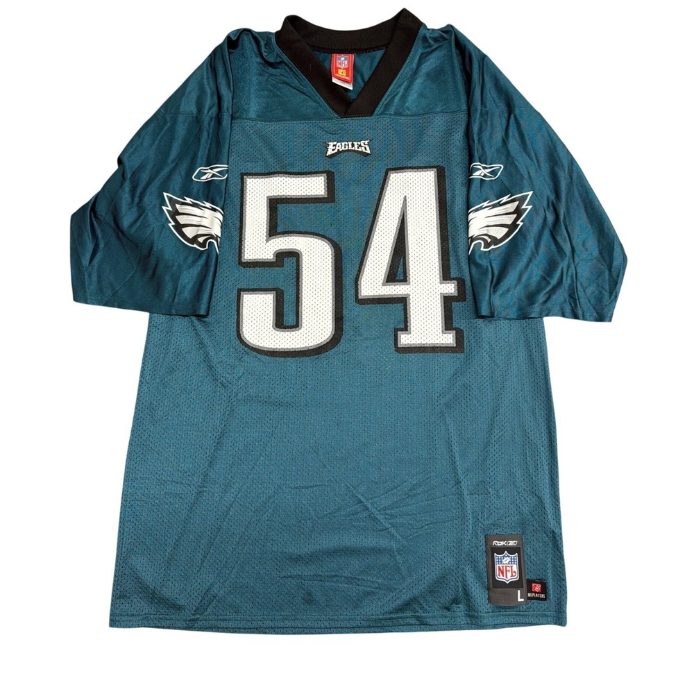 Reebok NFL Philadelphia Eagles Jeremiah Trotter‎ 54 Jersey Mens Large Green Mesh